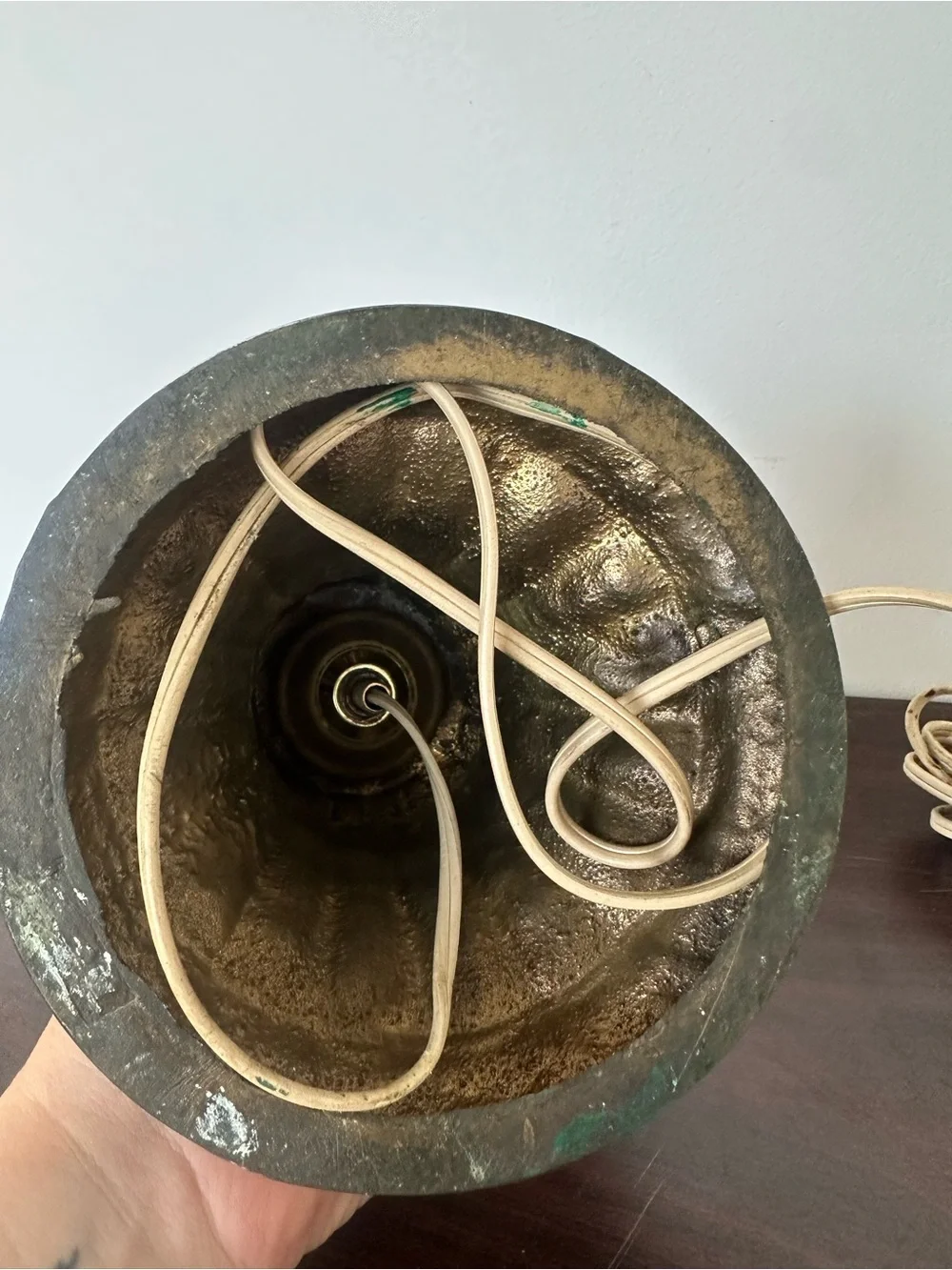 Vintage Decorative Lamp Base in Metallic Gold